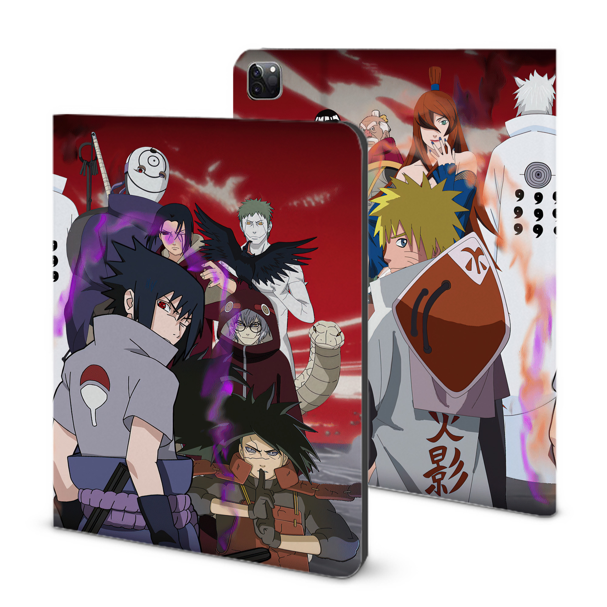 （画像用） NARUTO -ナルト- NARUTO -ナルト- 疾風伝 IPad ケース ブック型 PUレザー TPU 耐衝撃 軽量 薄型 ペン収納なし 全面保護 IPad 各モデル対応